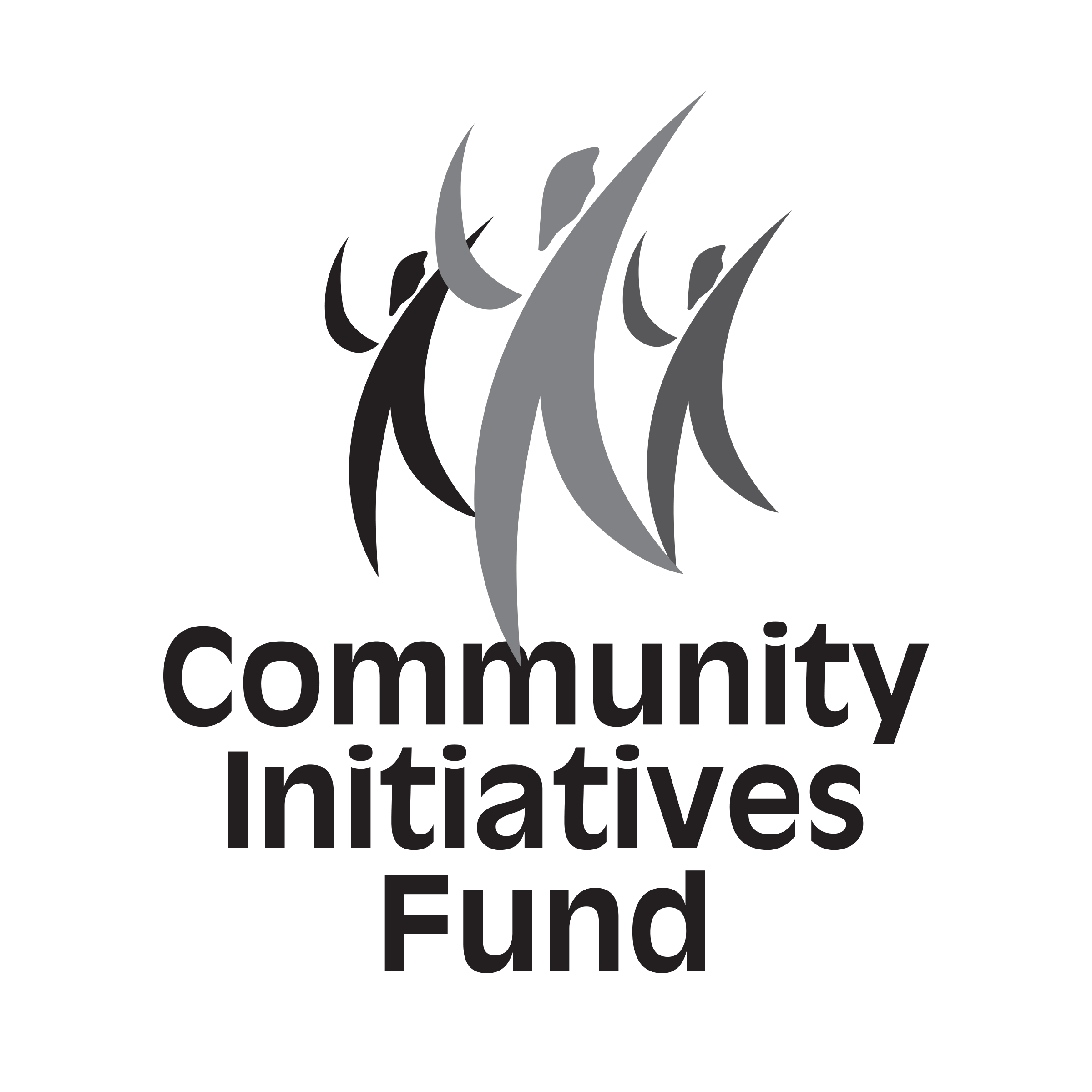 Community Initiatives Fund greyscale logo vertical