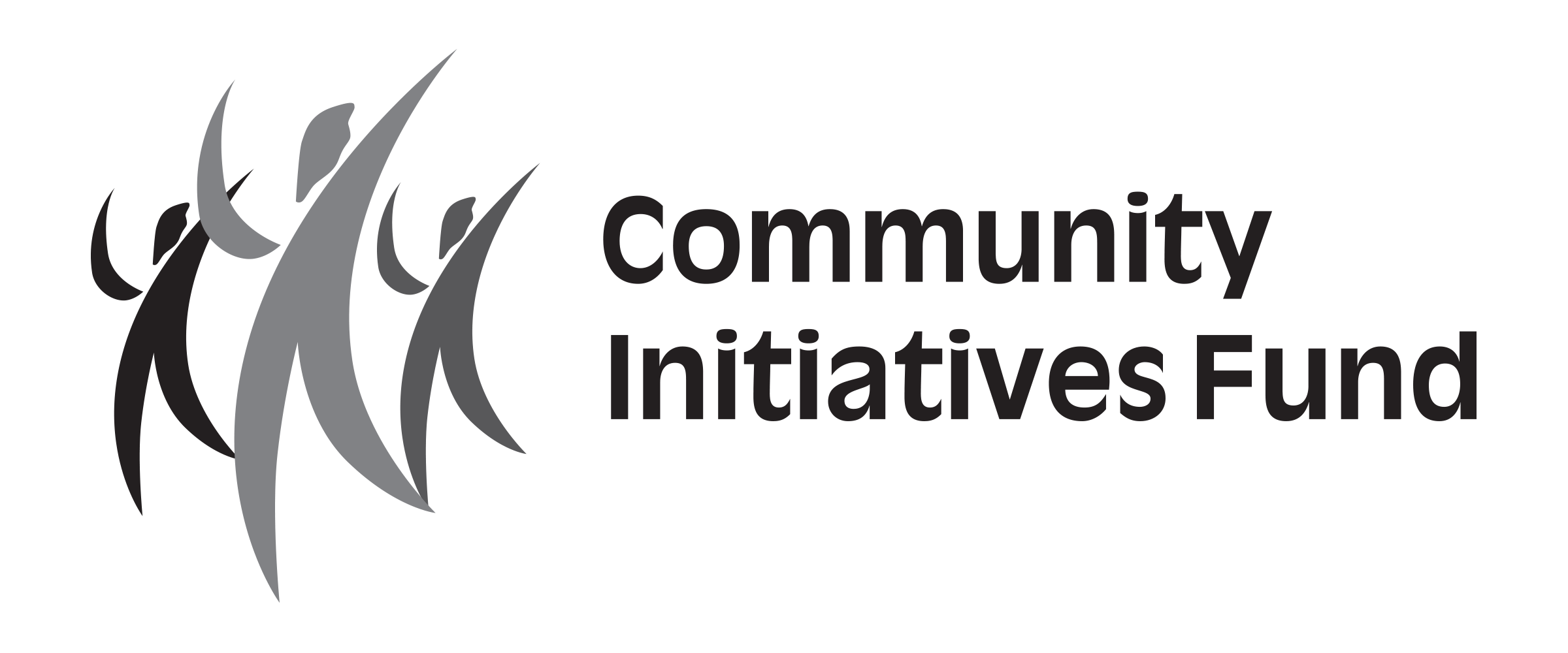 Community Initiatives Fund greyscale logo horizontal
